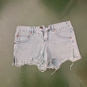 Free People Dyed Denim Cutoff Jean Shorts, 24/teal